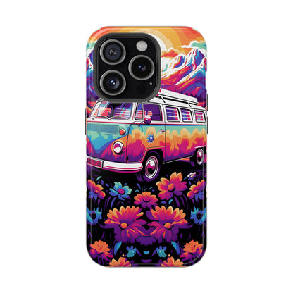 Groovy Floral Sunset Van – MagSafe iPhone Series Case