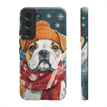 Cozy French Bulldog Samsung Galaxy Case – Rustic Fireplace Protective Cover