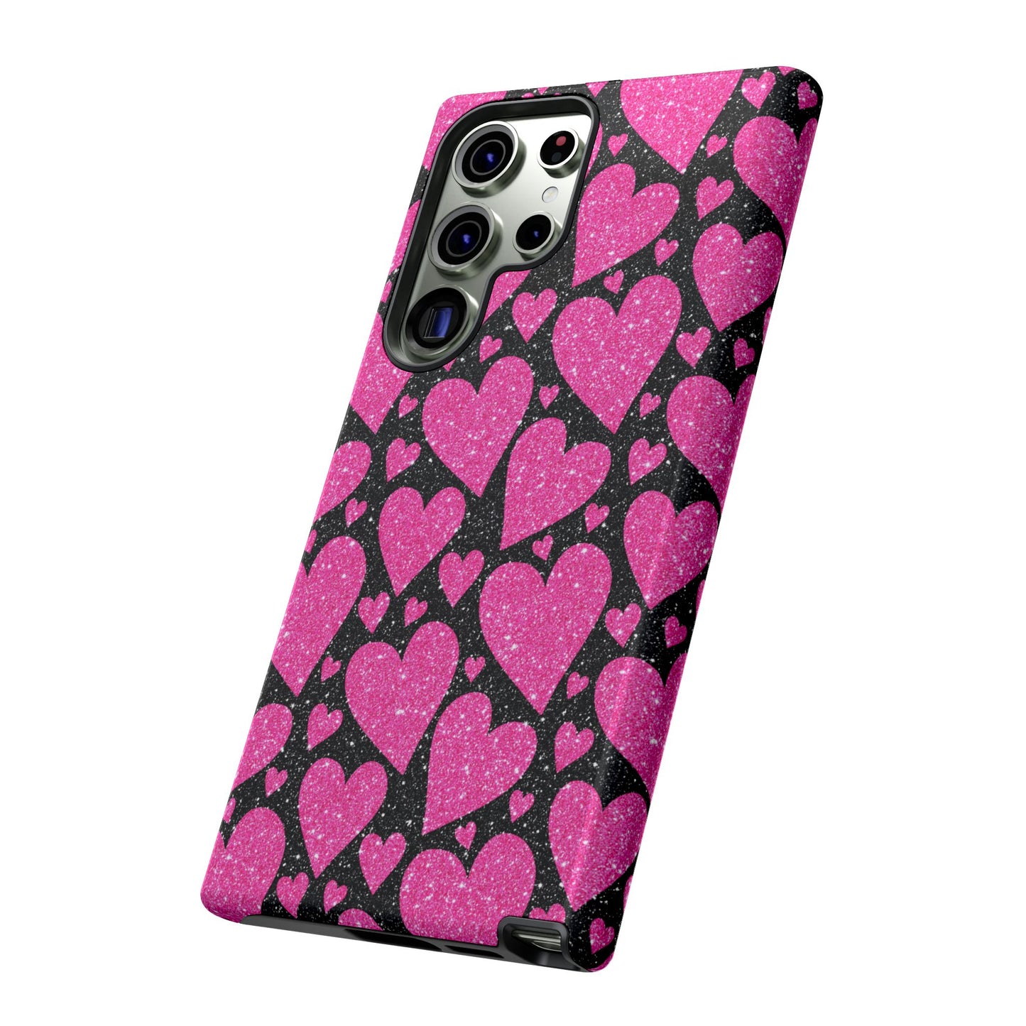 Glitter Hearts Samsung Galaxy Case