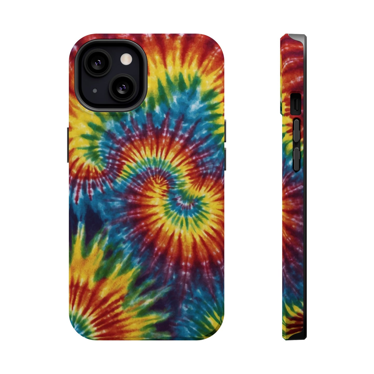 Retro Rainbow Tie-Dye MagSafe Case – Swirl Design