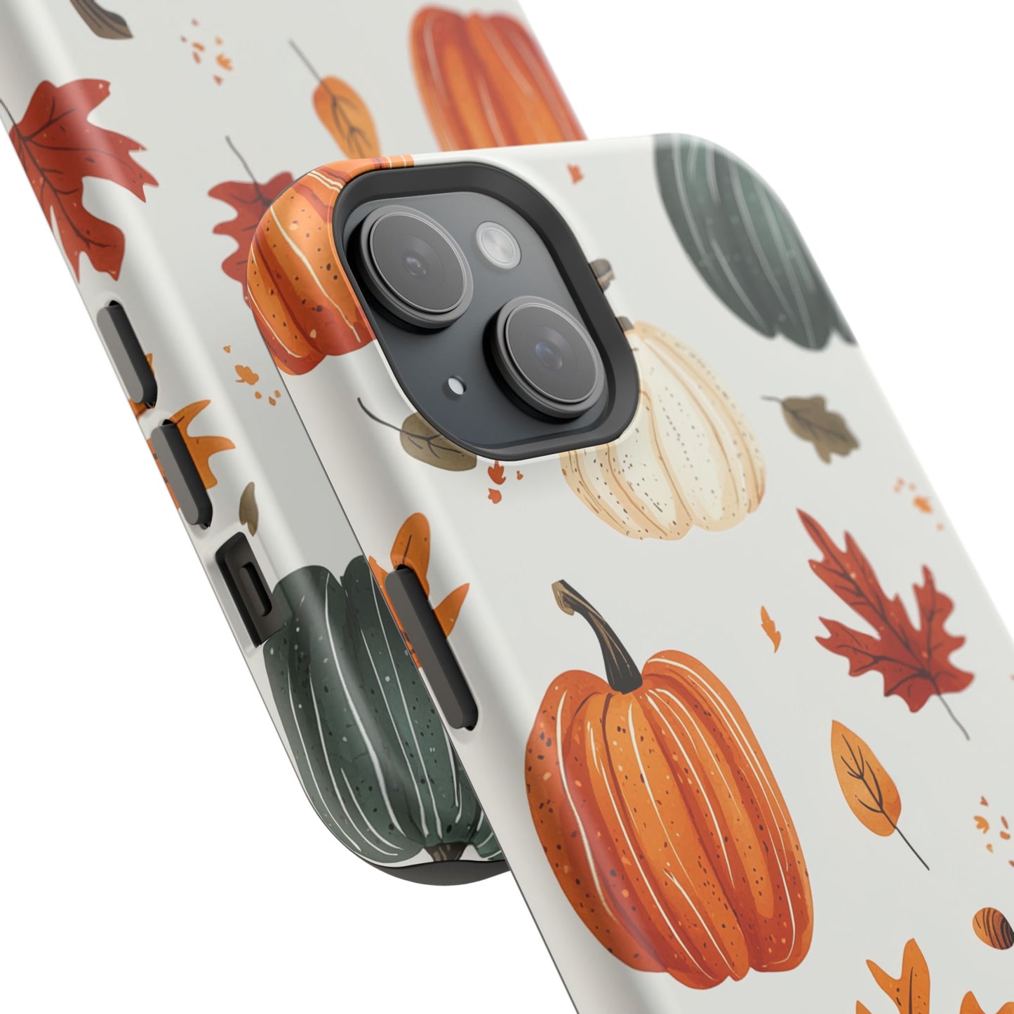 Autumn Pumpkin MagSafe iPhone Case – Fall Leaves and Harvest Design