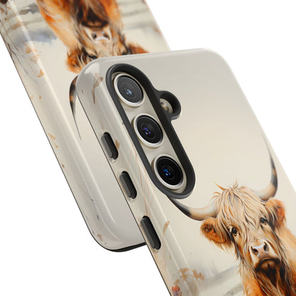 Cutest Highland Cow & Flowers Phone Case!