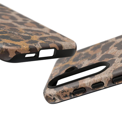 Vintage Distressed Leopard Print - Samsung Galaxy Series Case