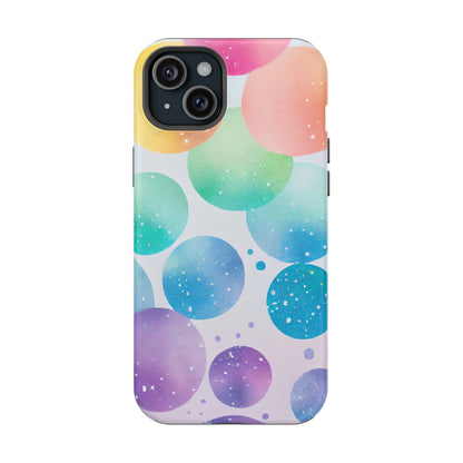 Pastel Galaxy Bubbles  MagSafe iPhone Case – Slim Design, Glossy Finish