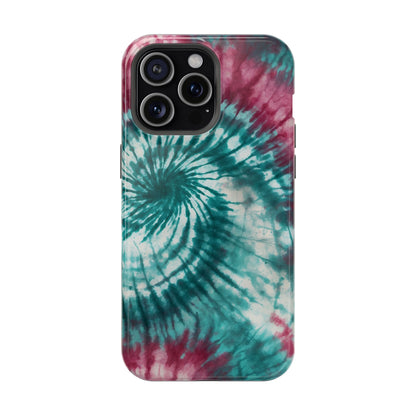 Teal and Pink Tie-Dye MagSafe Case – Stylish and Functional