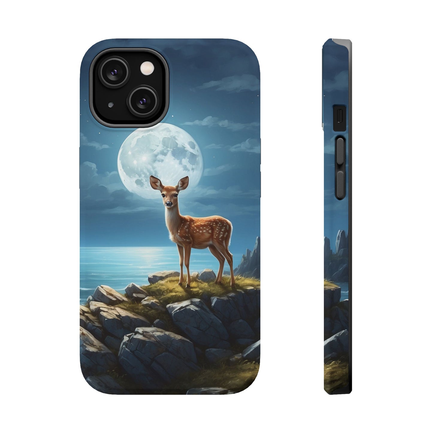 Enchanted Fawn Under the Moonlit Sky MagSafe iPhone Case