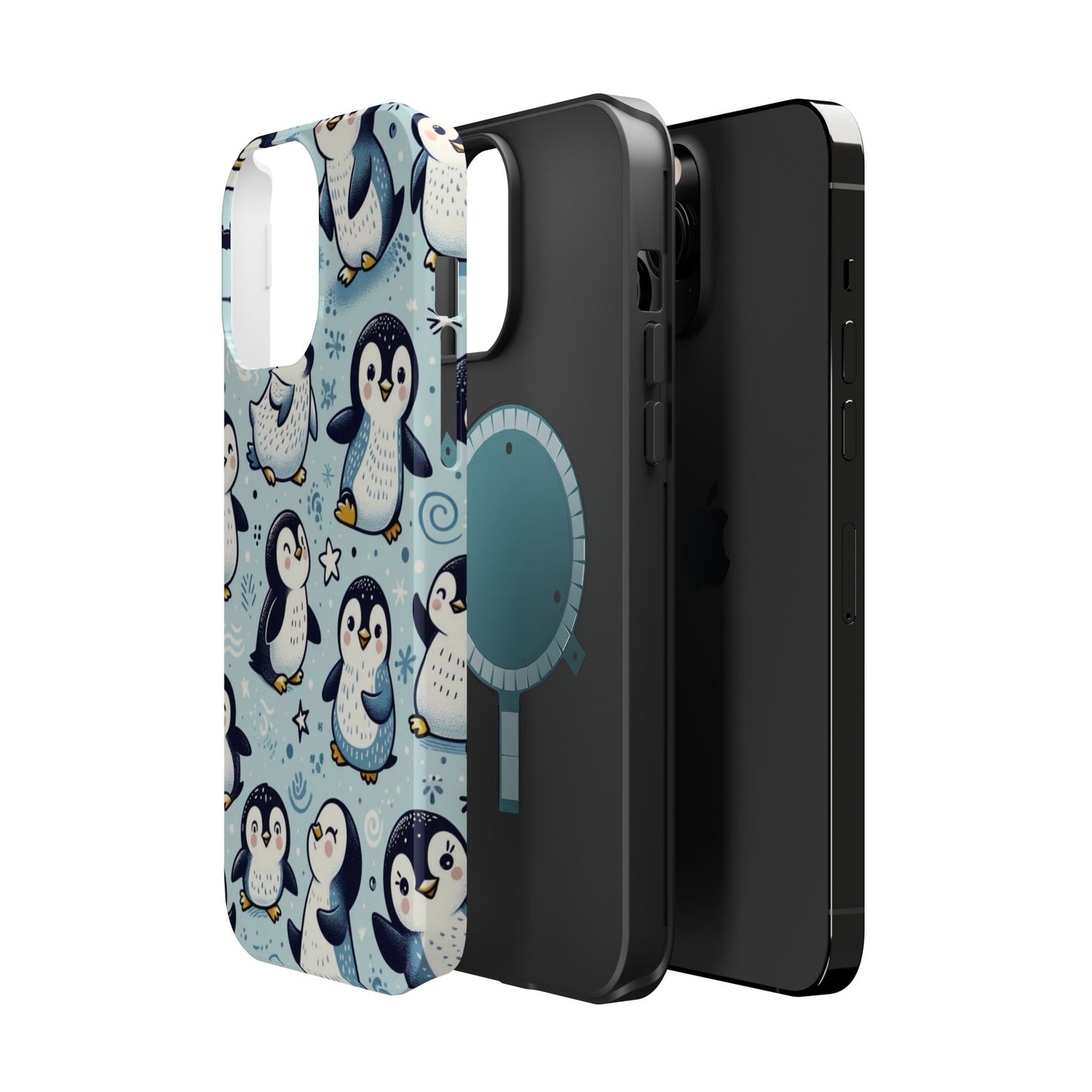 Cute Penguin Parade iPhone Case