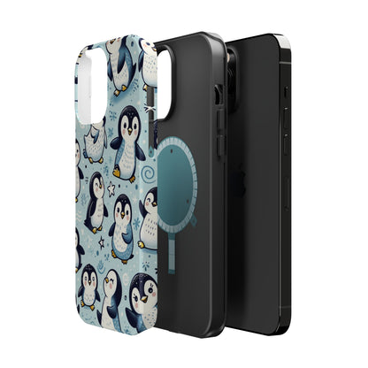 Cute Penguin Parade iPhone Case