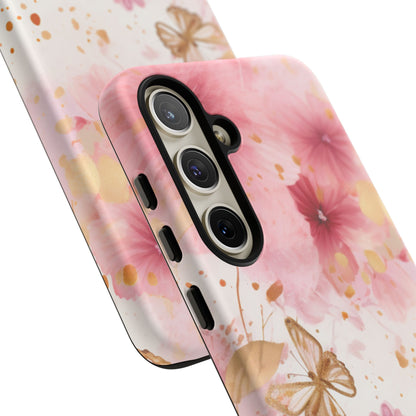 Blush Pink Floral Butterfly - Samsung Galaxy Case