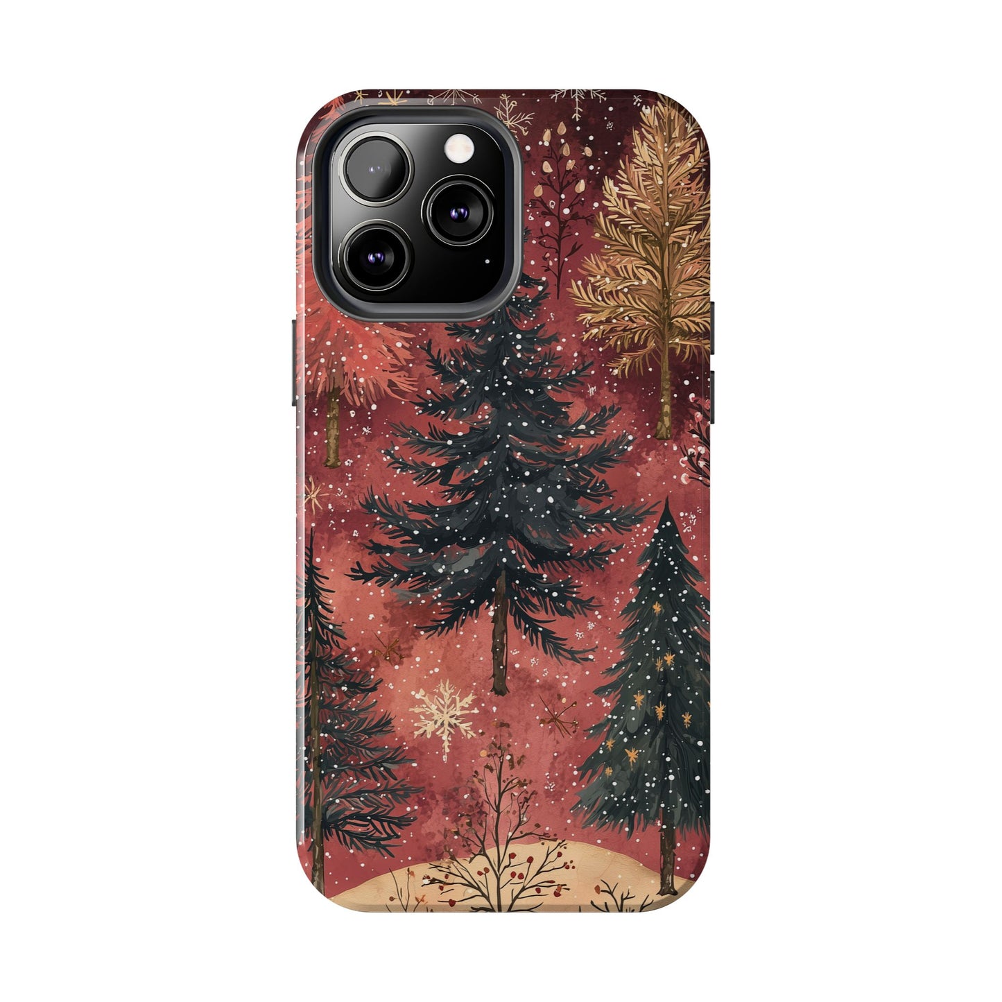 Rustic Red Winter Forest - iPhone Series Case