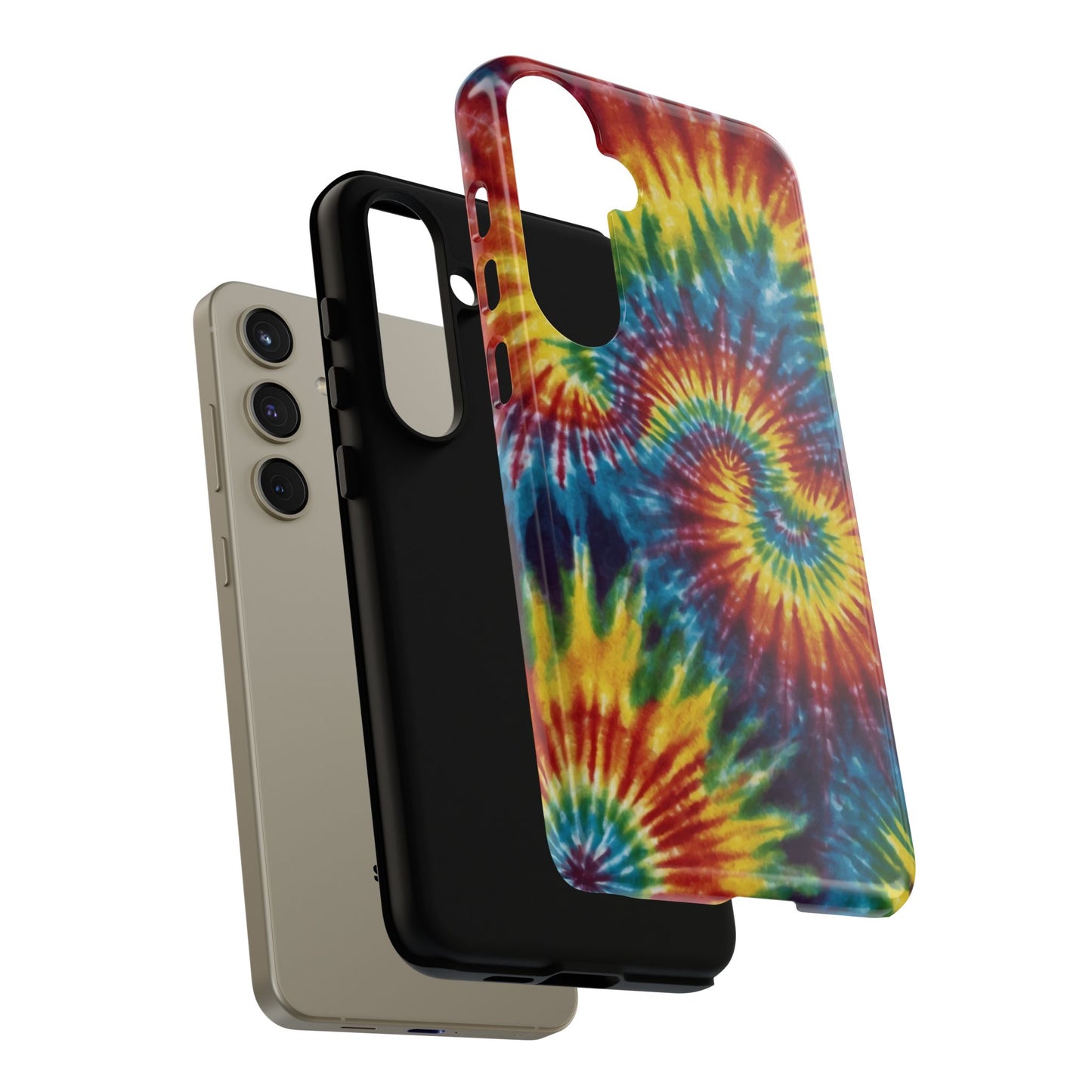 Vibrant Tie-Dye Swirl Samsung Galaxy Case – Retro Rainbow Design