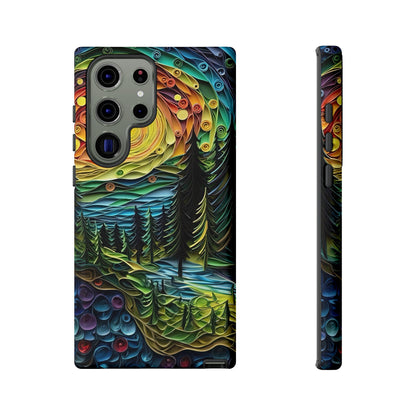 Radiant Forest Sunset Samsung Galaxy Case – Artistic Landscape Design