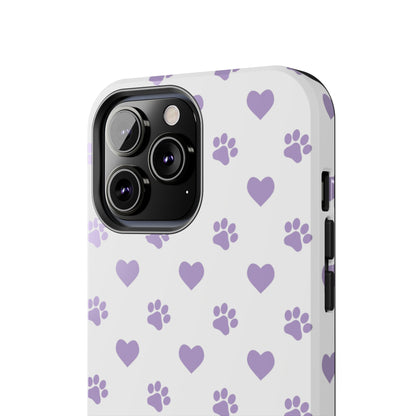 Paw Prints & Hearts – Cute and Durable iPhone Case for Animal Lovers