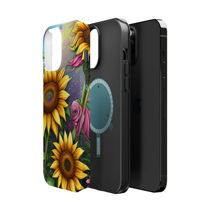 Whimsical Sunflower & Rose Garden - MagSafe iPhone Series Case