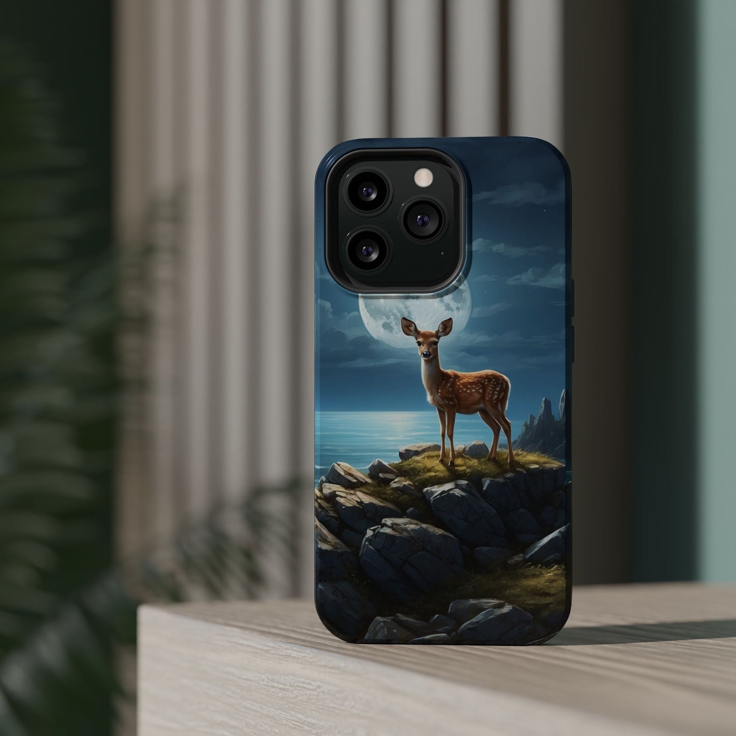 Enchanted Fawn Under the Moonlit Sky MagSafe iPhone Case