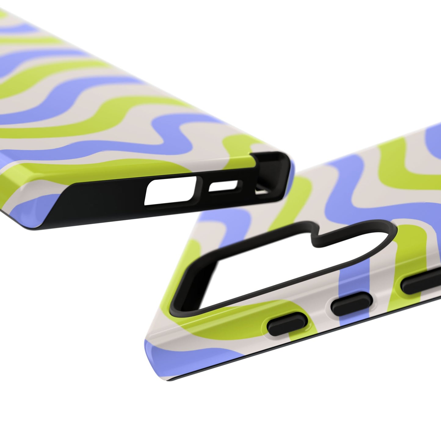 Neon Wave Samsung Galaxy Case – Bold Dual-Layer Protection with 70s-Inspired Vibe