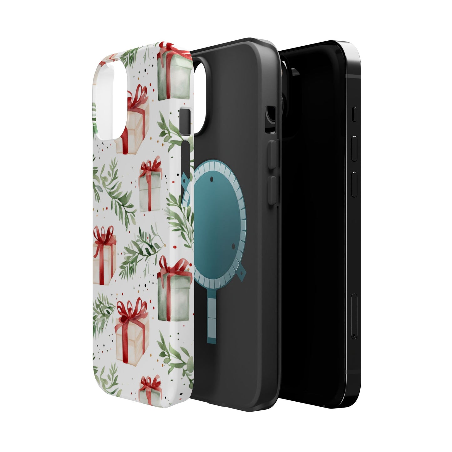 Watercolor Holiday Gifts & Greenery - MagSafe iPhone Series Case