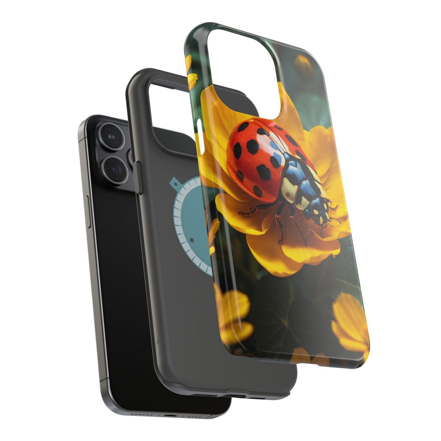 Yellow Blossoms with Bug Accent - MagSafe iPhone Case