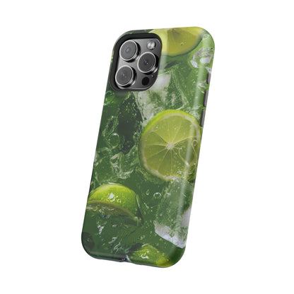 Refreshing Lime Splash MagSafe iPhone Case – Tough Protection, Vivid Dual-Layer Design