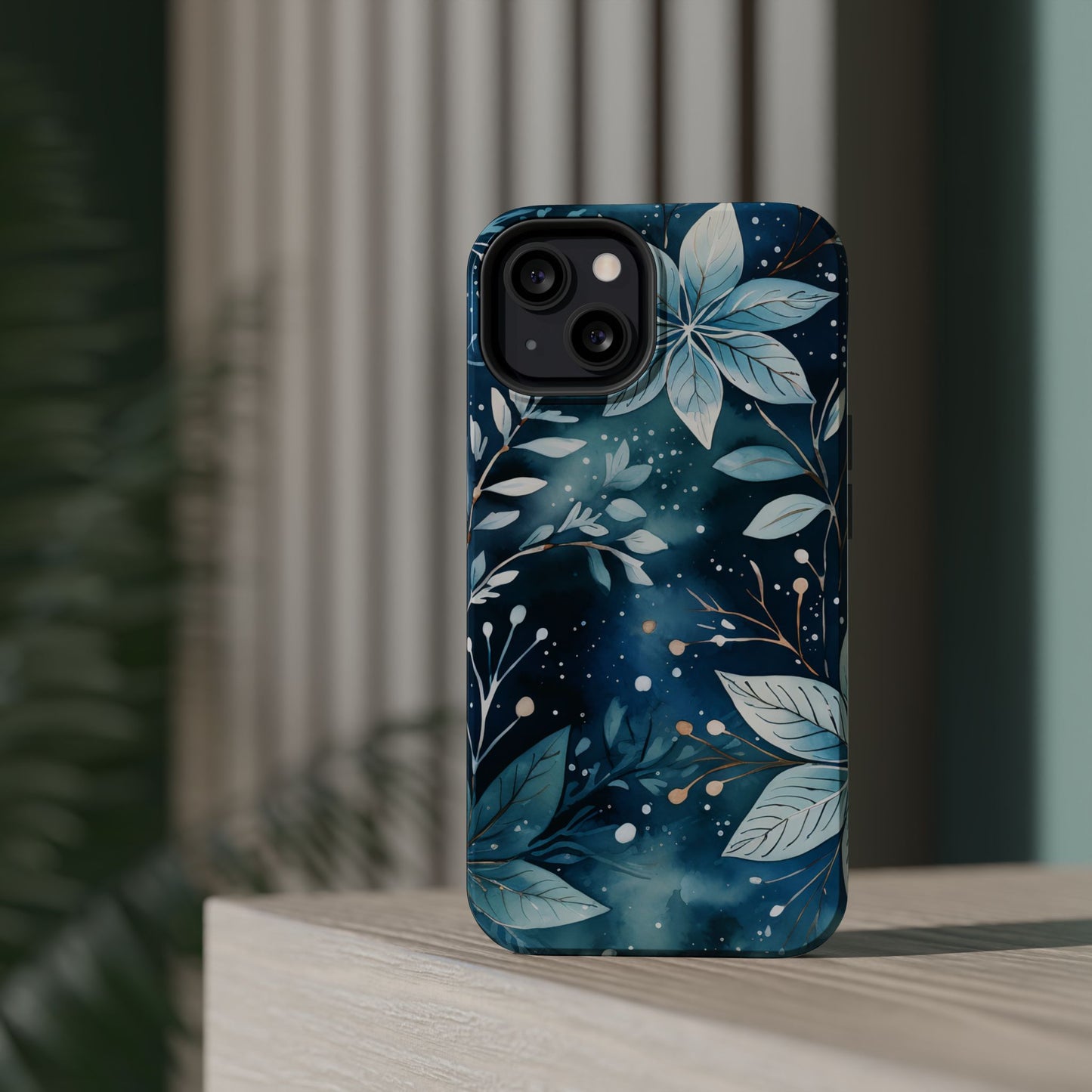 Midnight Frost Botanical – MagSafe iPhone Case