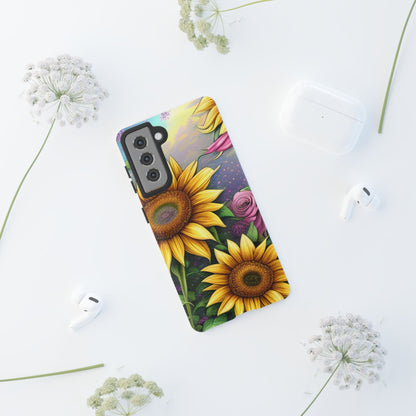 Whimsical Sunflower & Rose Garden - Samsung Galaxy Series Case