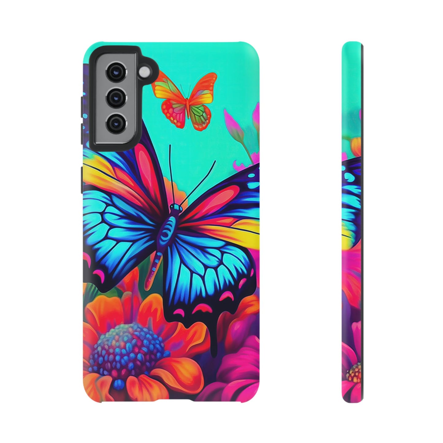 Vivid Butterfly & Floral Burst - Samsung Galaxy Case