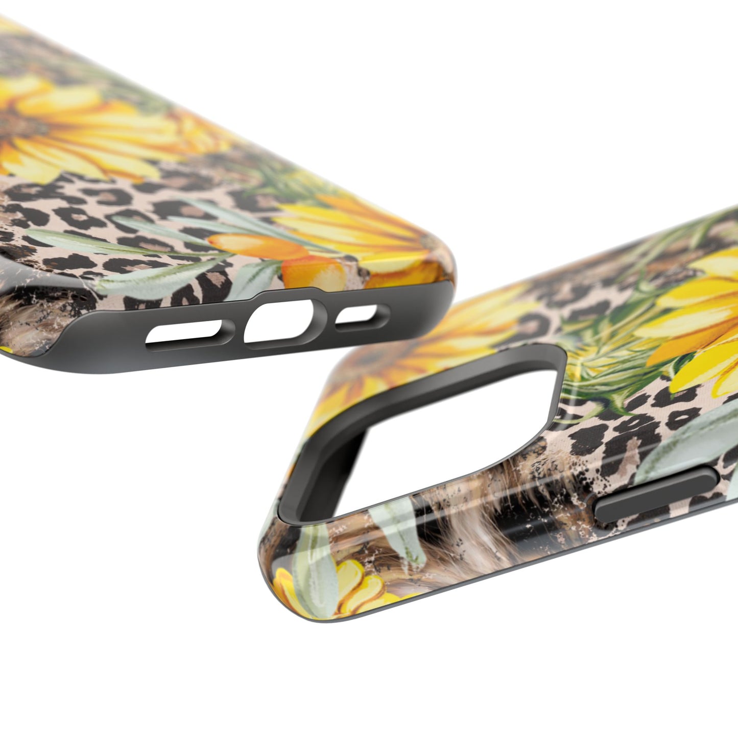 Leopard Sunflower Chic - MagSafe  iPhone Series Case