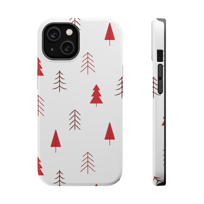 Scandi Red Pine Trees - MagSafe iPhone Series Case