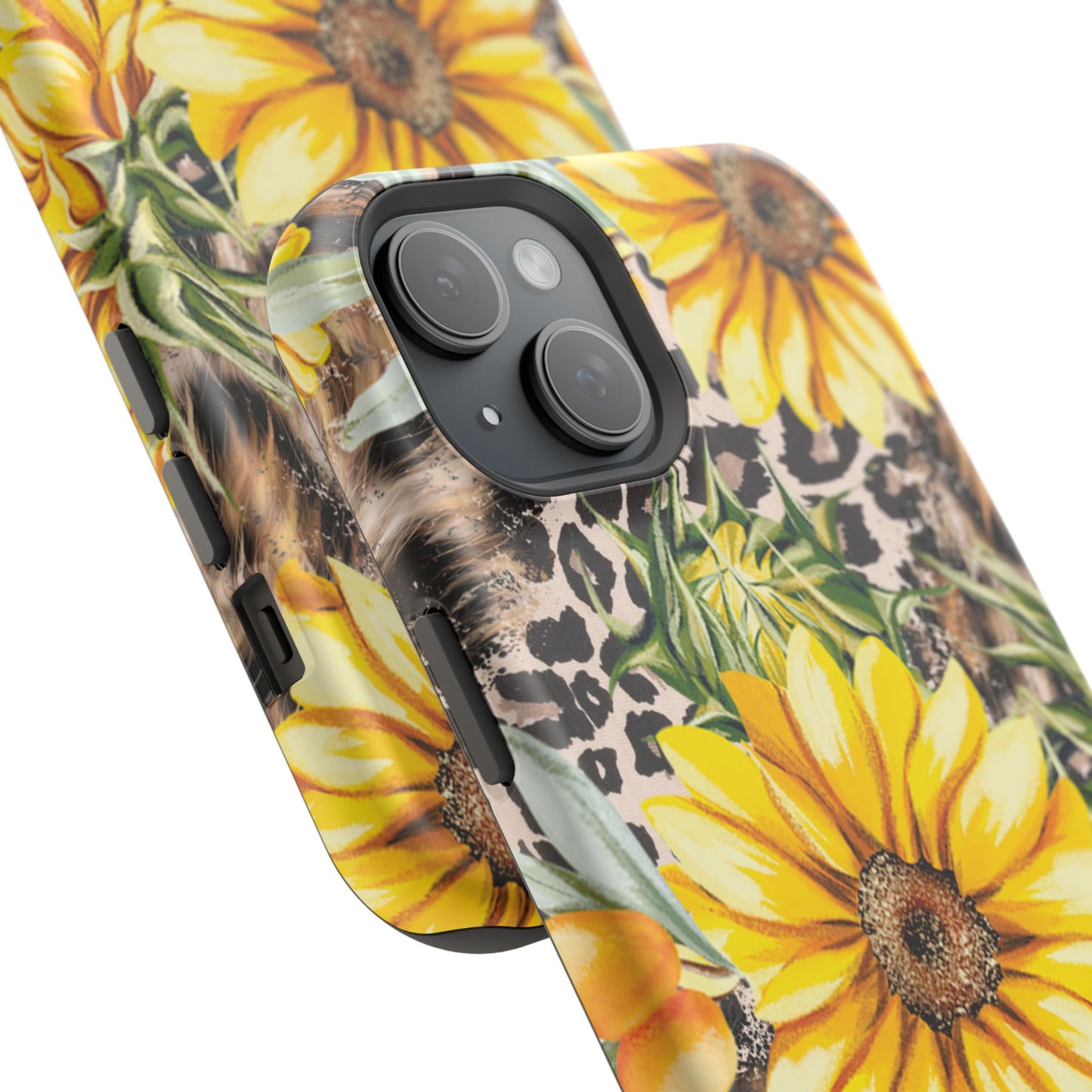 Leopard Sunflower Chic - MagSafe  iPhone Series Case