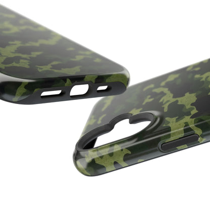 Dark Green Camouflage – MagSafe iPhone Case, Slim and Drop-Resistant