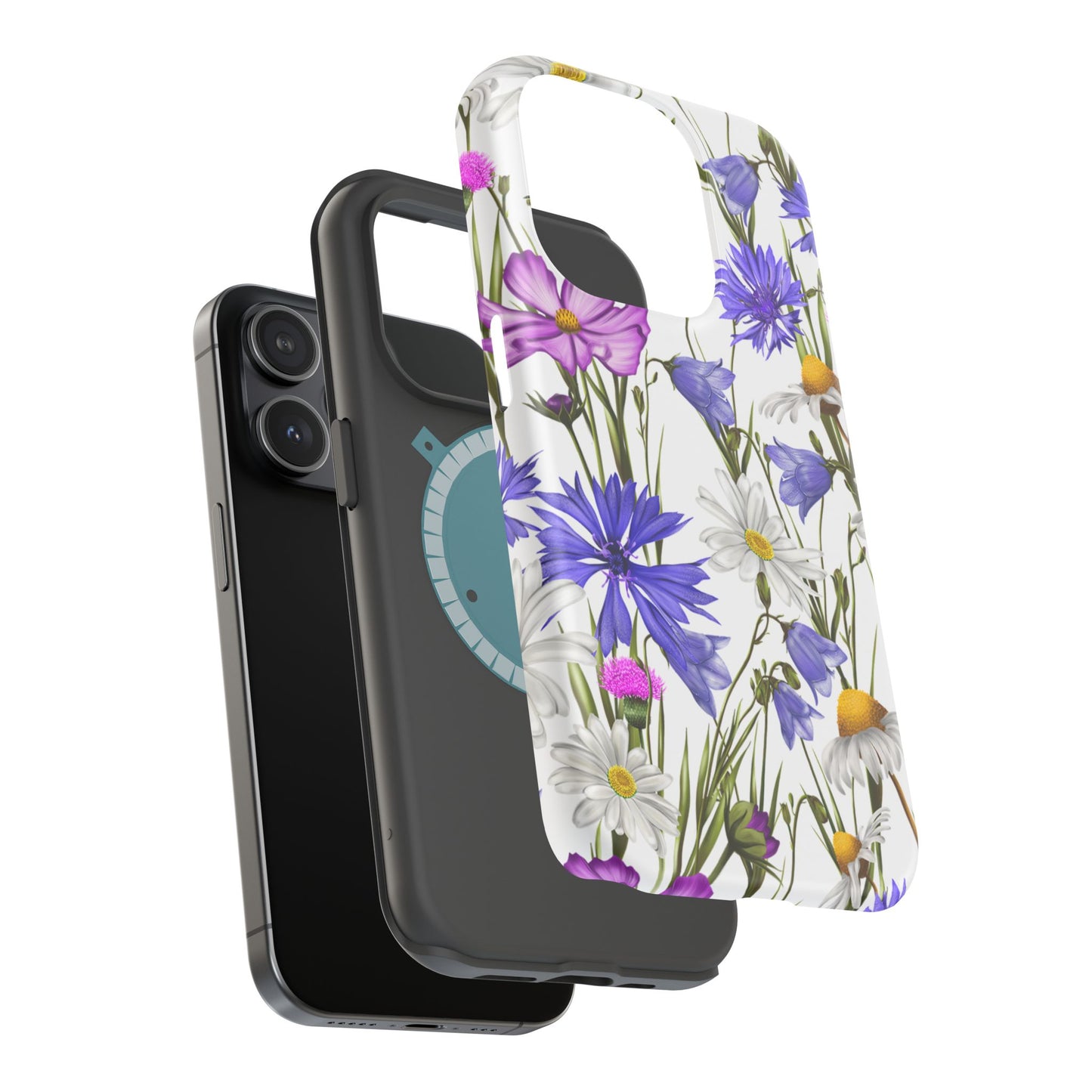 Wildflower Meadow MagSafe Case – Purple, Blue, and White Floral Design