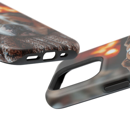 Cozy Bulldog MagSafe Case – Fireside-Inspired Protective Cover