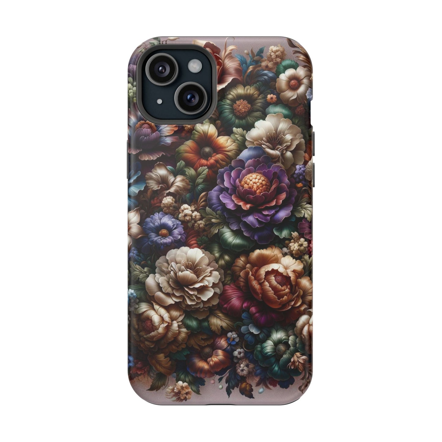 Floral Elegance MagSafe Compatible iPhone Case – Protective Dual-Layer Design with Vibrant Full-Wrap Print