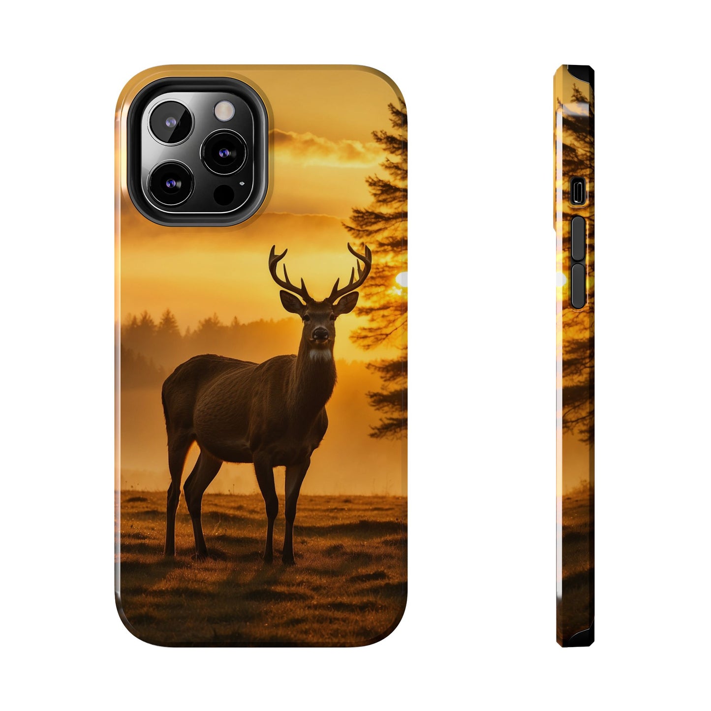 Sunset Majesty: Regal Stag – iPhone Case