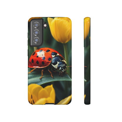 Samsung Galaxy Case: Vibrant Ladybug Amidst a Lush Yellow Flower Garden