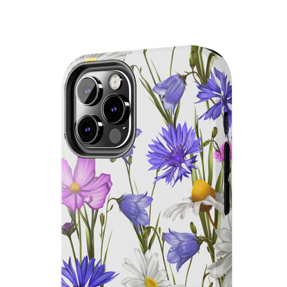 Wildflower Meadow iPhone Case – Purple, Blue, and White Floral Design