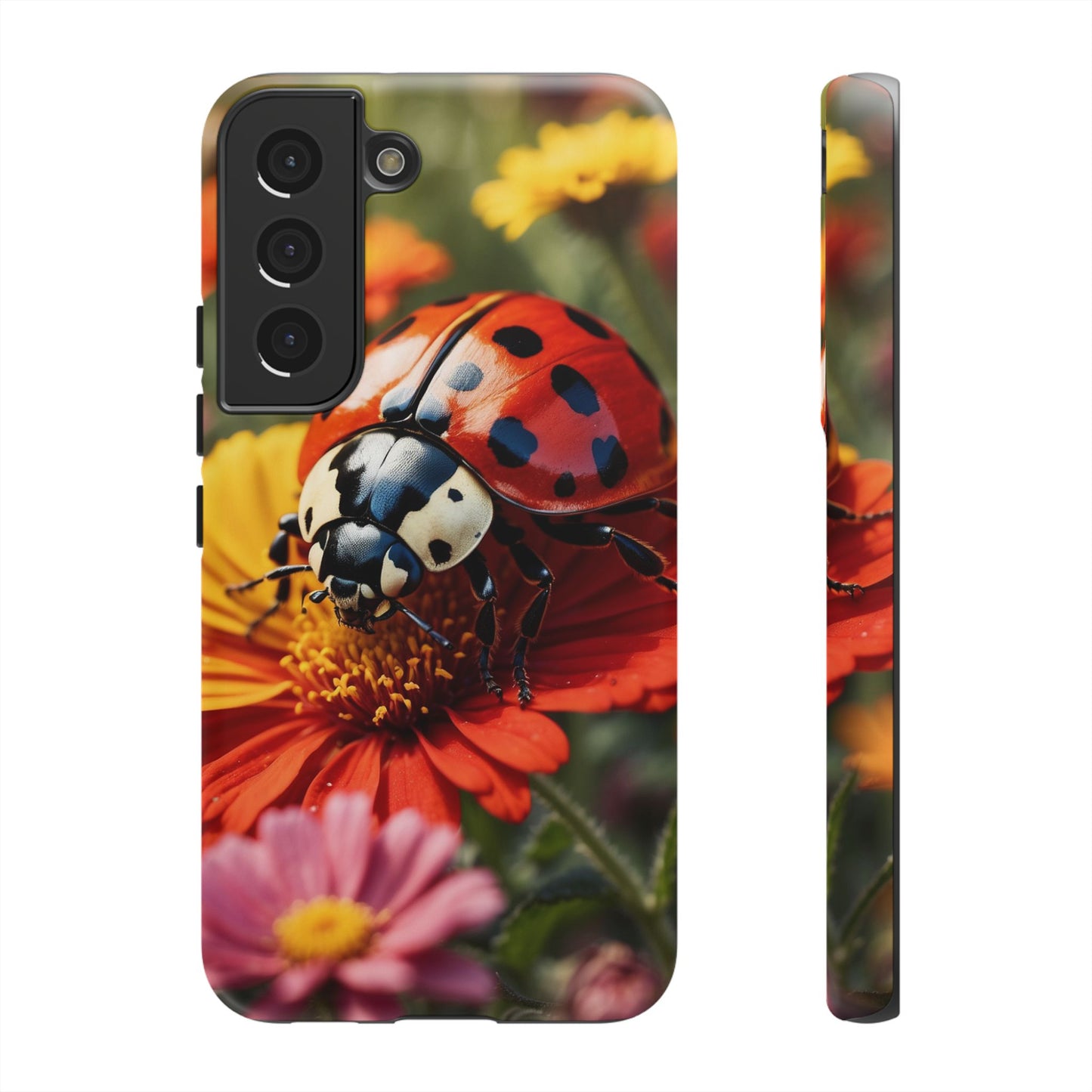 Ladybug on Orange Daisy - Samsung Galaxy Case