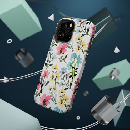 Watercolor Floral Bliss – MagSafe Case with Pastel Flower Design