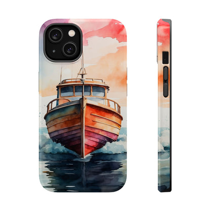 Sunset Sail Watercolor Boat –  MagSafe iPhone Series Case