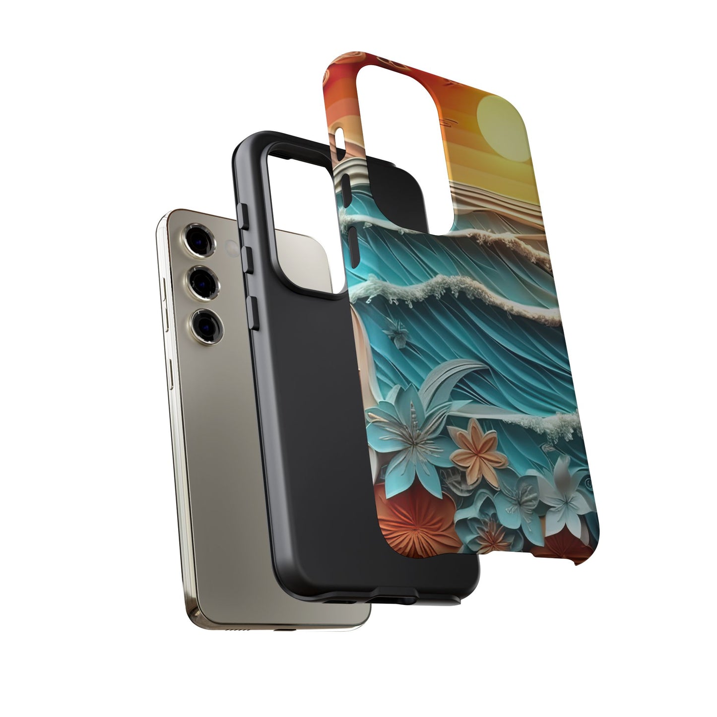 Tropical Sunset Paper Art Ocean – Samsung Galaxy Series Case