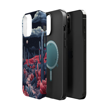 Moonlit Saguaro iPhone Case