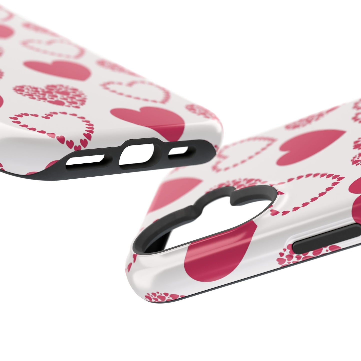 Clustered Pink Hearts MagSafe iPhone Case