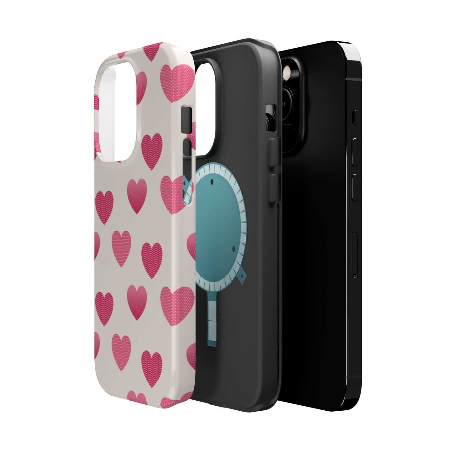 Textured Hearts MagSafe iPhone Case