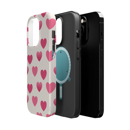 Textured Hearts MagSafe iPhone Case