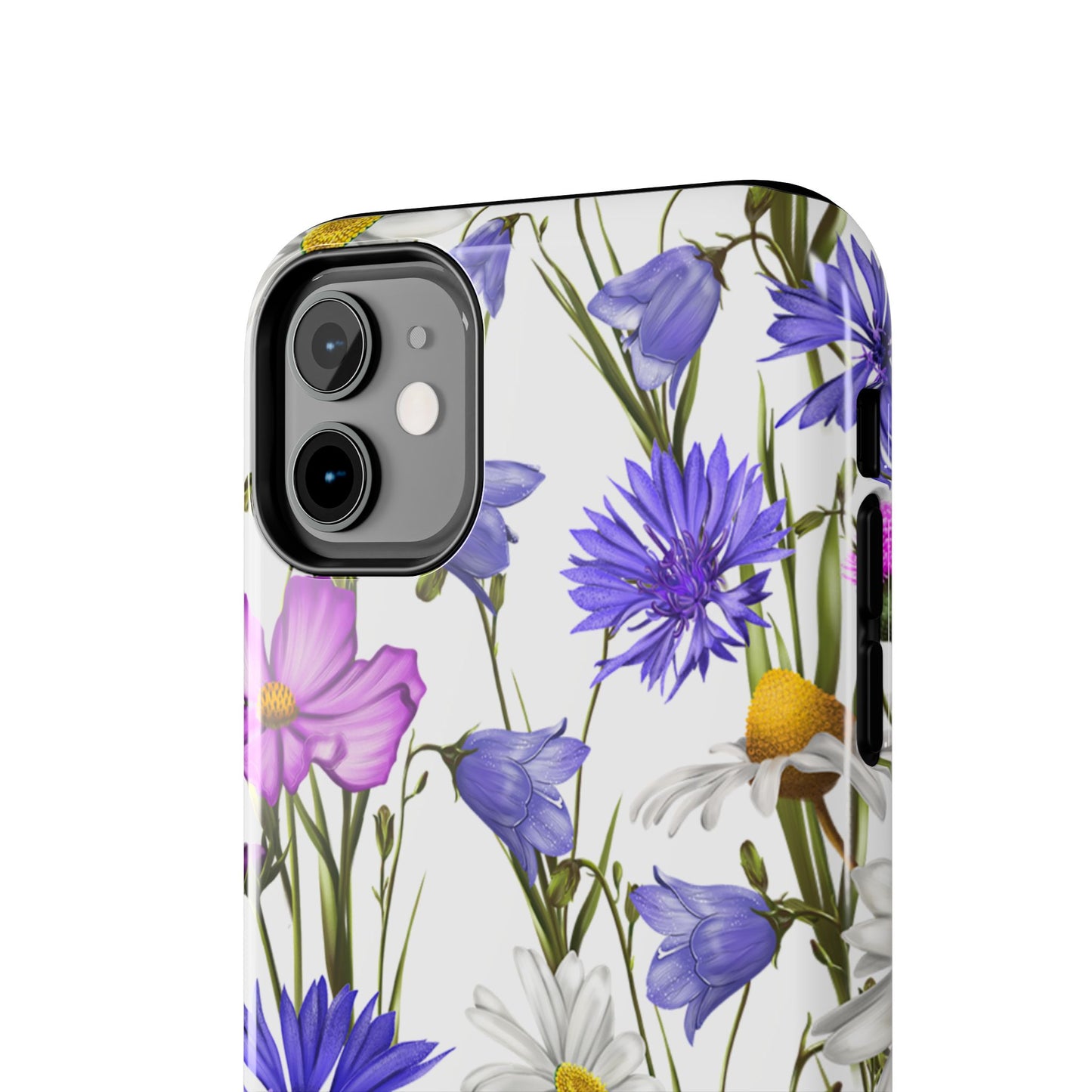 Wildflower Meadow iPhone Case – Purple, Blue, and White Floral Design