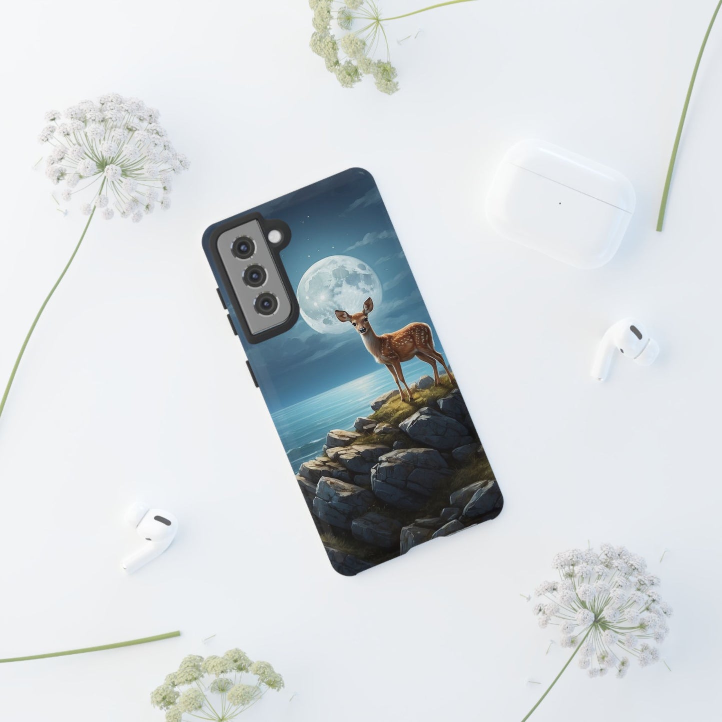 Enchanted Fawn Under the Moonlit Sky Samsung Galaxy Case