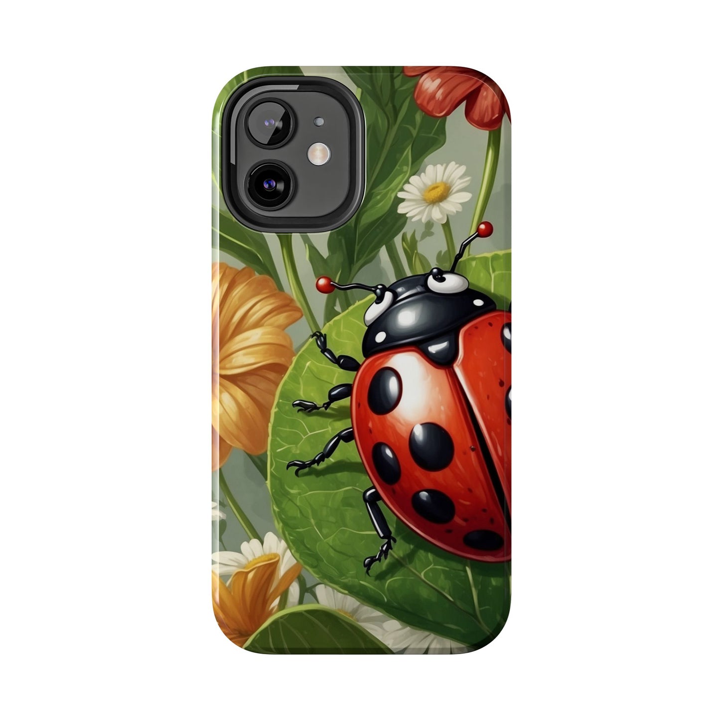 Ladybug Garden iPhone Case – Blooming Floral Art