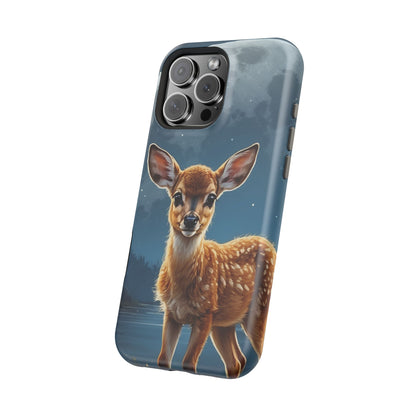 MagSafe-Compatible iPhone Case – Enchanted Fawn Under the Moonlit Sky