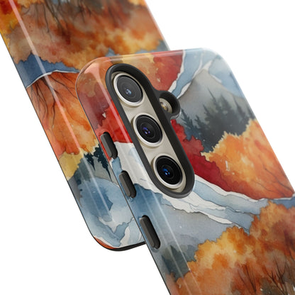 Autumn Mountain Forest Watercolor - Samsung Galaxy Case