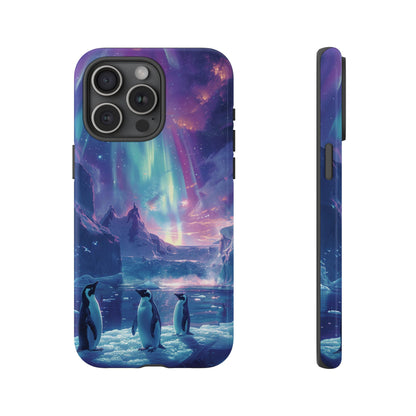 Penguin Parade Northern Lights iPhone Case